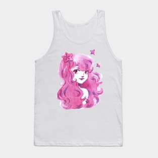 Pink Star Girl Tank Top